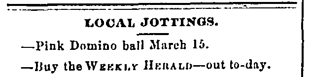 Leadville Daily Herald. Saturday, March 12, 1881.
