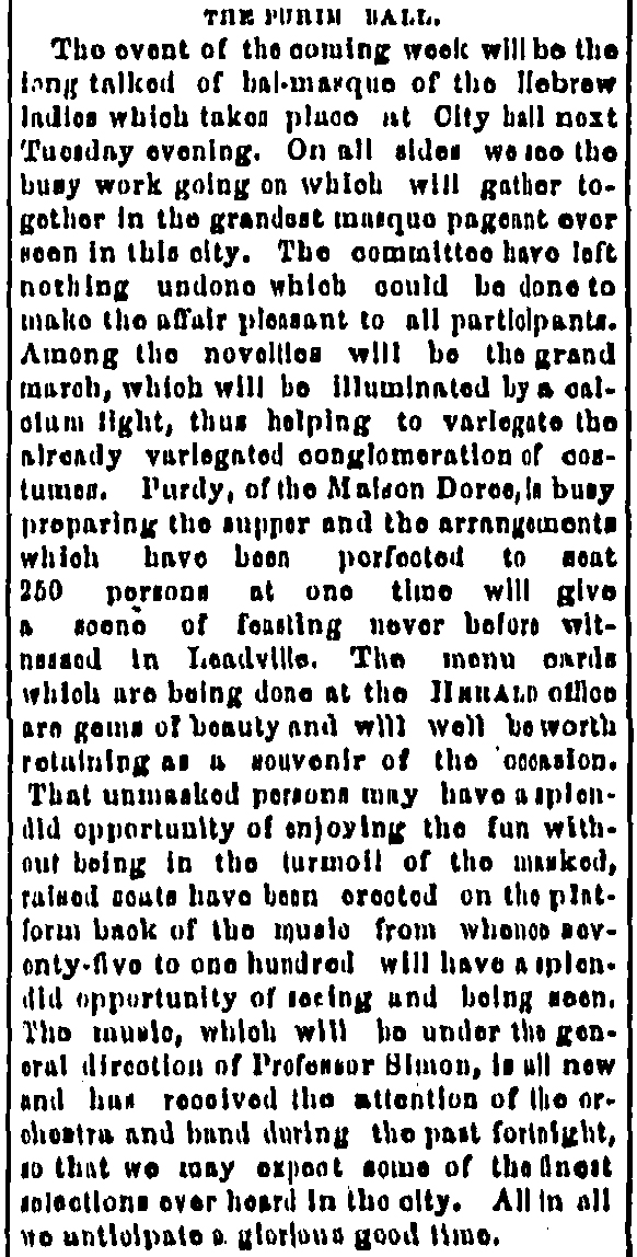 Leadville Daily Herald. Sunday, March 9, 1884.