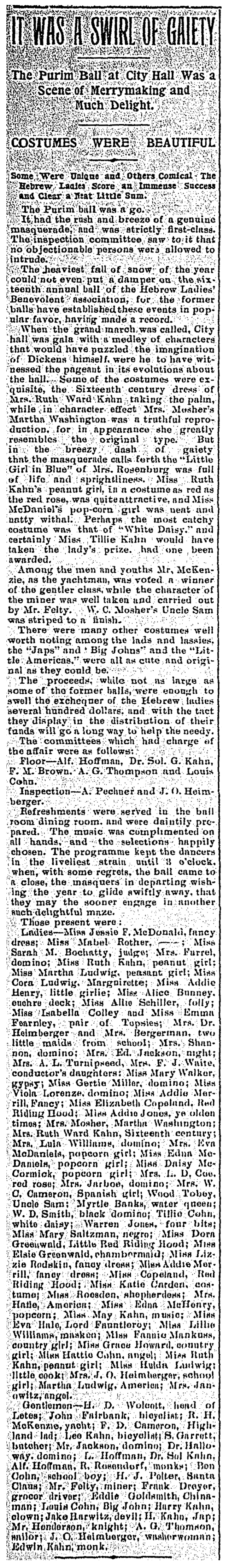 Leadville Evening Chronicle. Thursday, March 14, 1895.