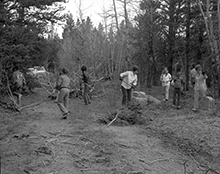 Volunteers Working at the Leadville Hebrew Cemetery Cleanup, May 28, 1972