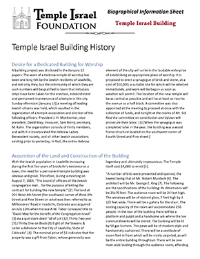 Building History Text