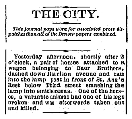 Leadville Herald Democrat. September 17, 1886.