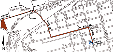 Hebrew Cemetery Map