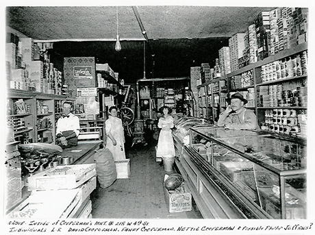 The interior of Cooperman’s Market, circa 1915.