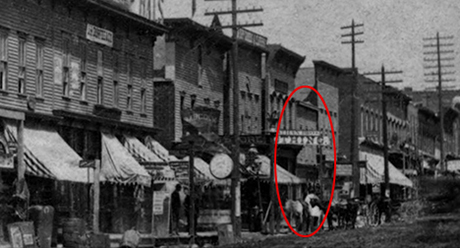 The Cohn’s store from 1881-1885 “Harrison Avenue west side” 