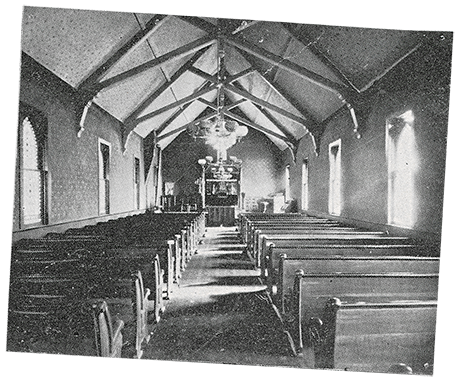 Interior of Temple Israel in 1894.