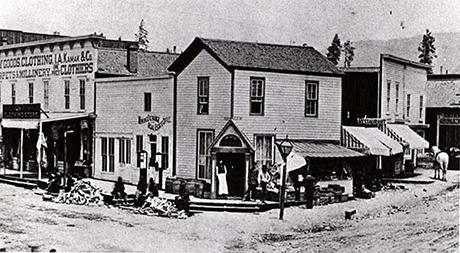 Far left: I.A. Kamak & Co. Clothiers, 56 East Chestnut Street circa 1880.