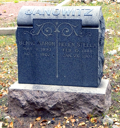 The gravestone for nine-year-old Benno and fifteen-year-old Helen Janowitz at Leadville’s historic Hebrew cemetery serves as a sad reminder of the frailty of human life of the early twentieth century.