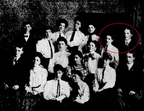 Hulda (Ludwig) Chase and Kurt Ludwig, upon graduating high school in 1905.