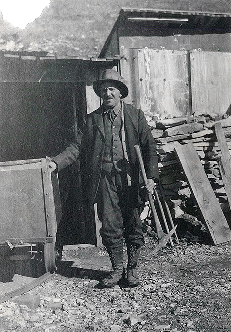 Nathan Miller at his mine.