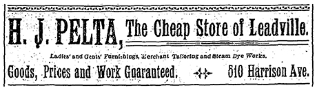 The first advertisement for Henry’s “Cheap Store” appeared in a January 1894 edition of the Herald Democrat.