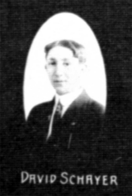 Photograph of David Schayer, son of Adolph and Carrie Schayer. 1913.