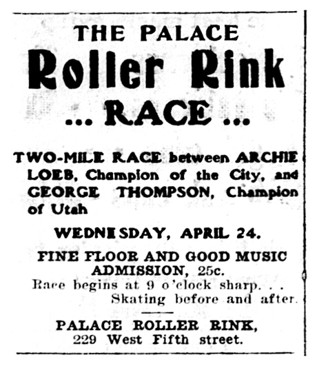 George raced Willie Green on a $10 bet during this event on April 24, 1907.