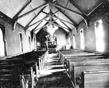 The interior of Temple Israel as it appeared in 1894.