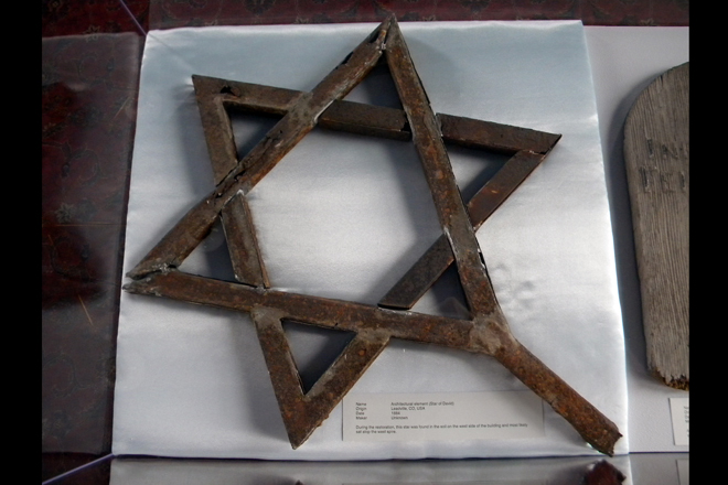 ...an original Star of David in the ground! We reassembled and stabilized it.